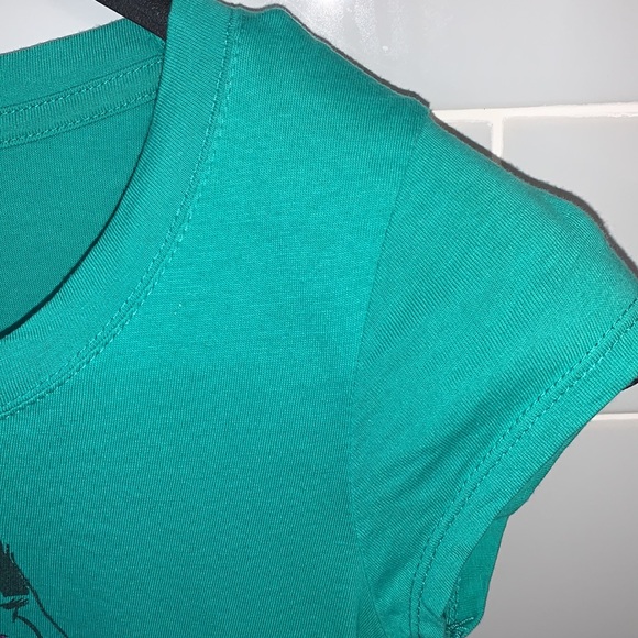Cute Green Cap Sleeve Tee - Picture 8 of 14